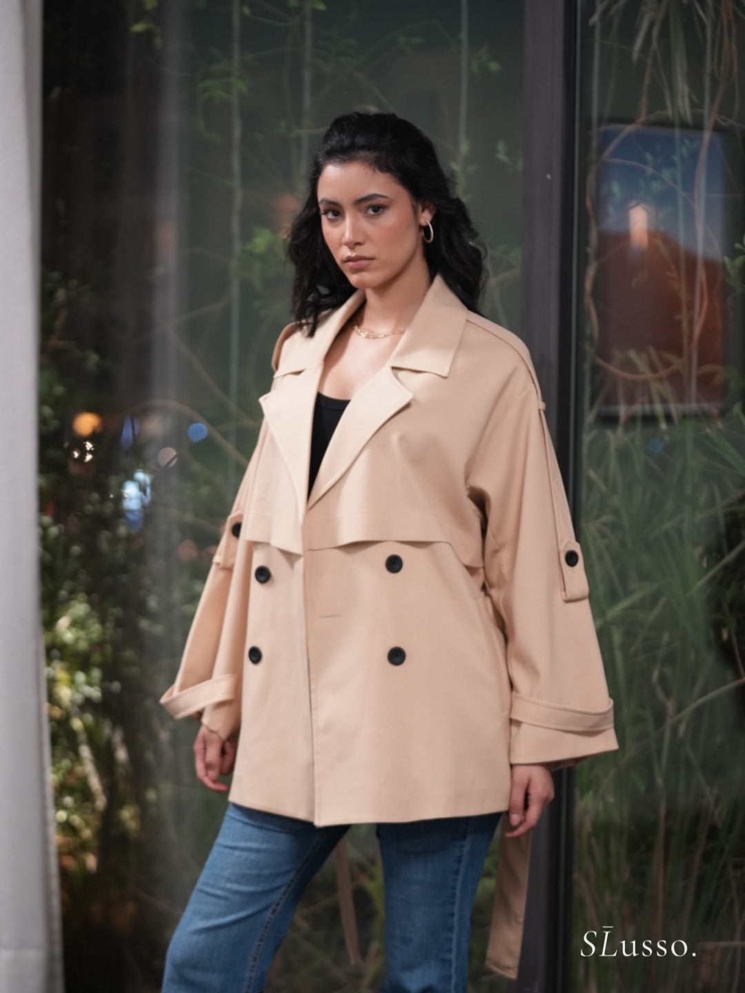 Trench court Léna - Beige