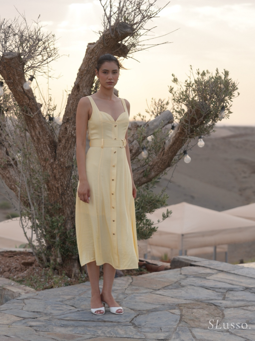 Robe Solène - Jaune pastel