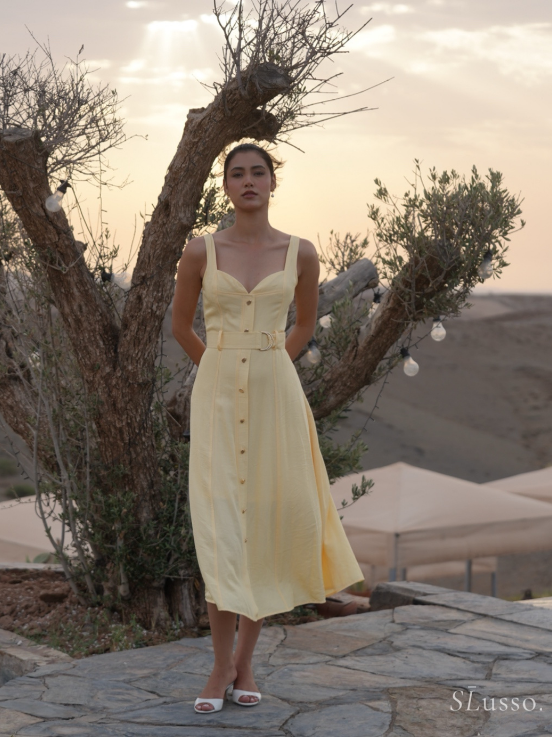 Robe Solène - Jaune pastel