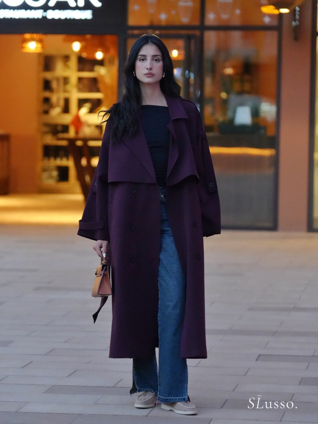 Trench long Coralia - Bordeaux