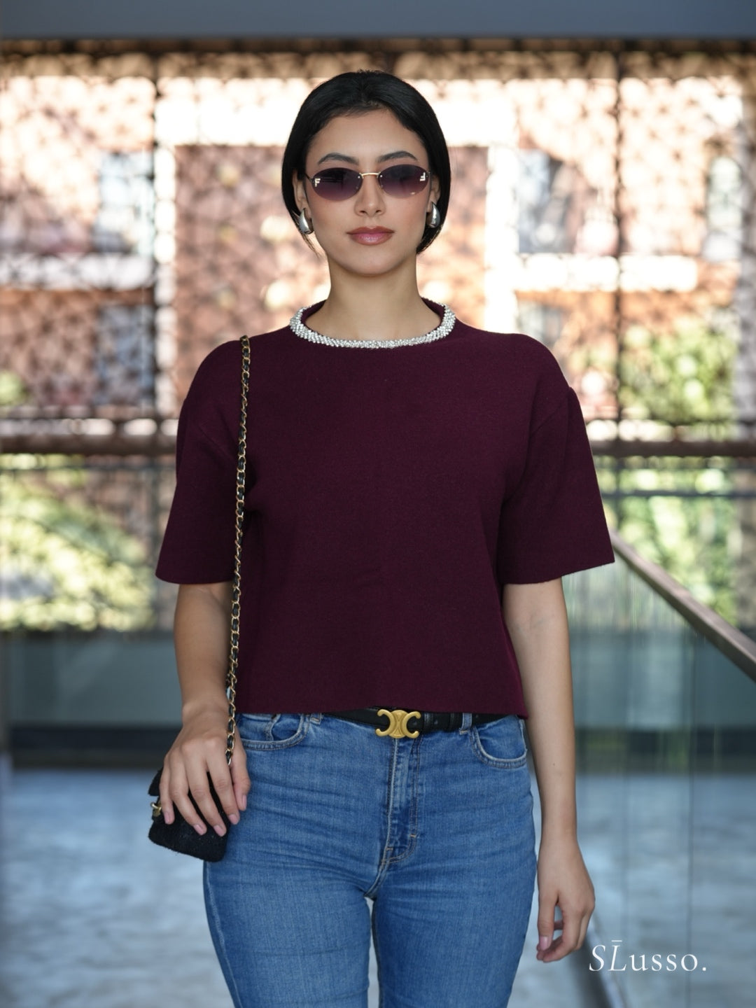 Pull Lilia - Bordeaux