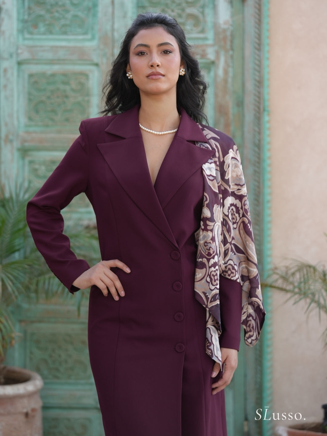 Robe Blazer Victoria - Bordeaux