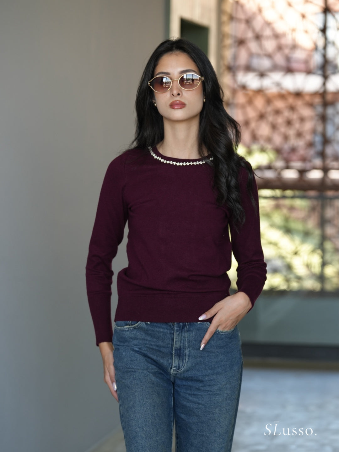 Pull Rosalia - Bordeaux