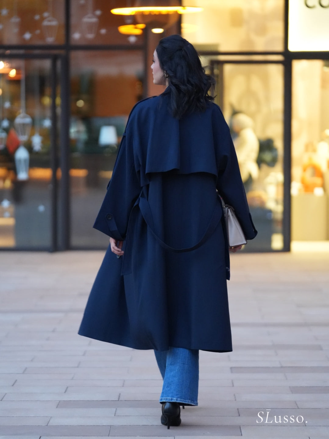 Trench long Coralia - Bleu