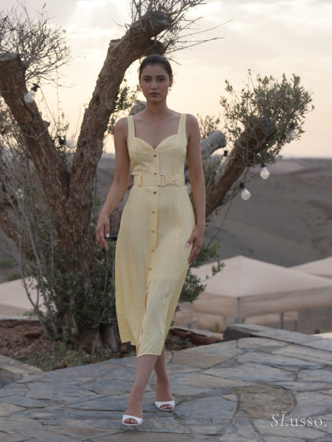 Robe Solène - Jaune pastel