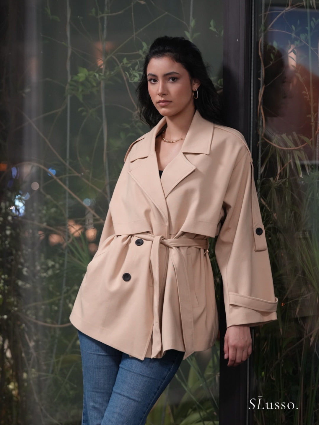 Trench court Léna - Beige