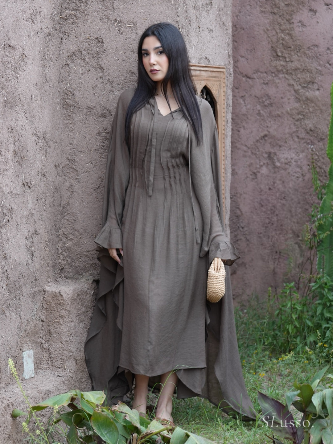 Robe Aelys - Marron chocolat