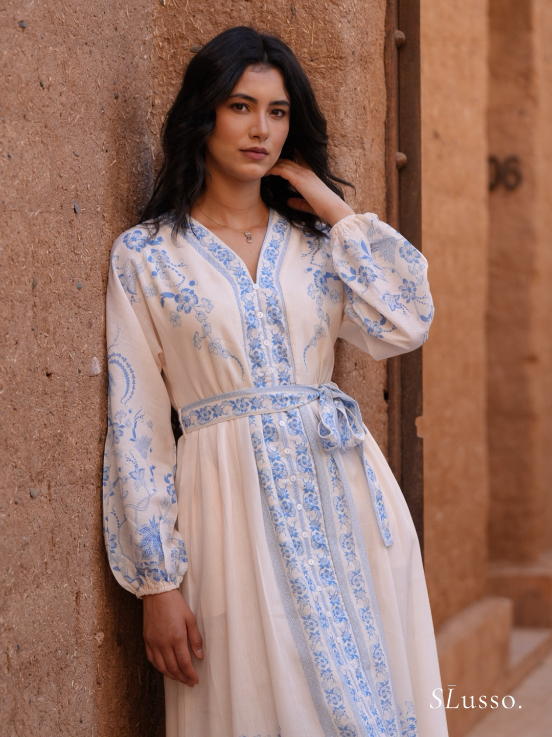 فستان نسمة - أزرق سماوي