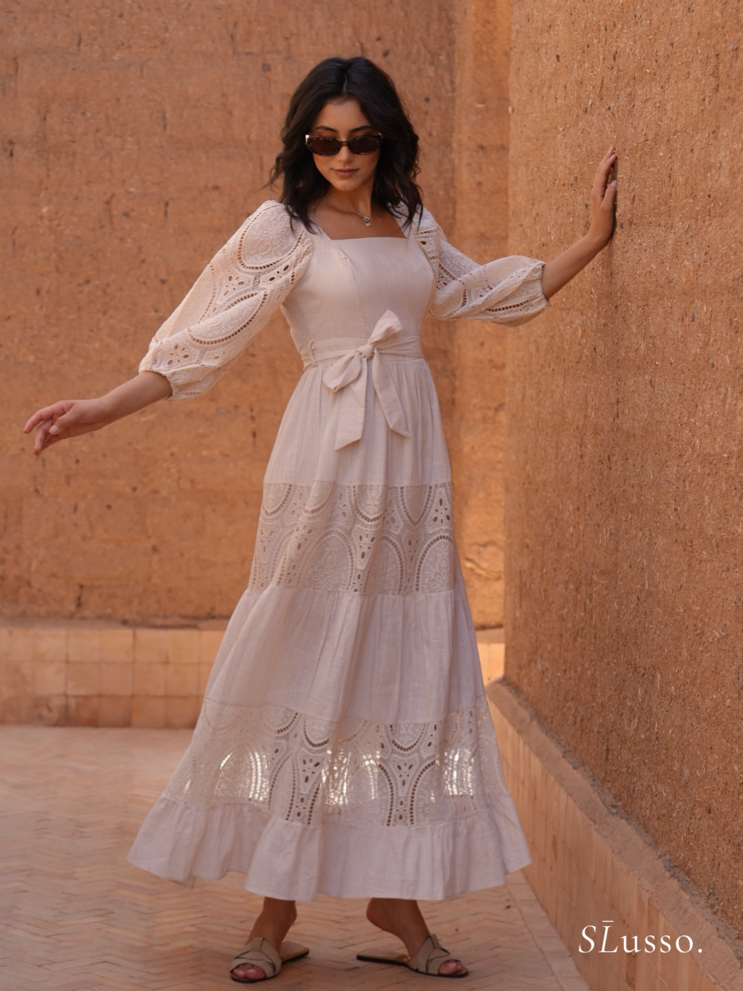 فستان جينا - بيج طبيعي