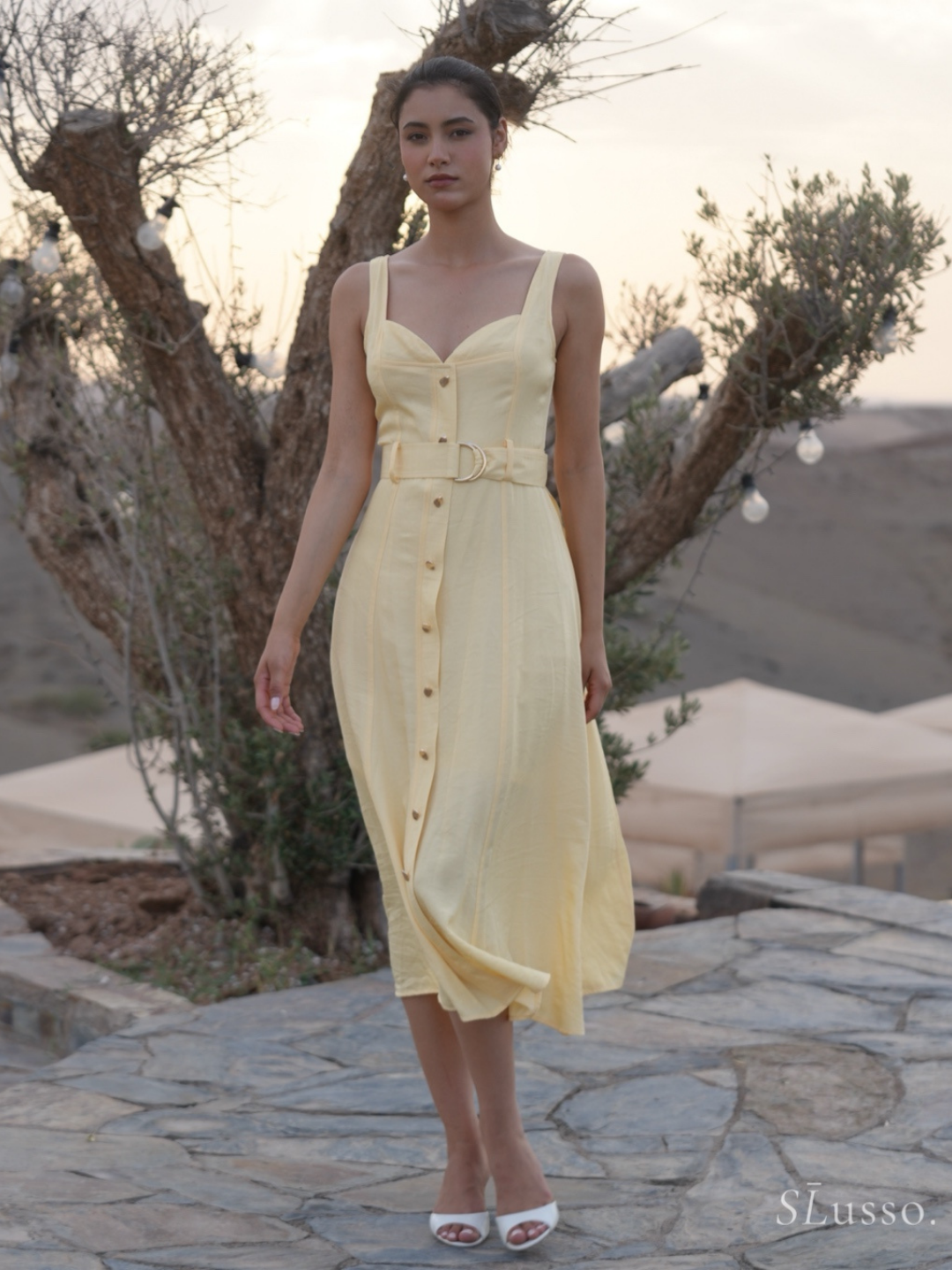 Robe Solène - Jaune pastel