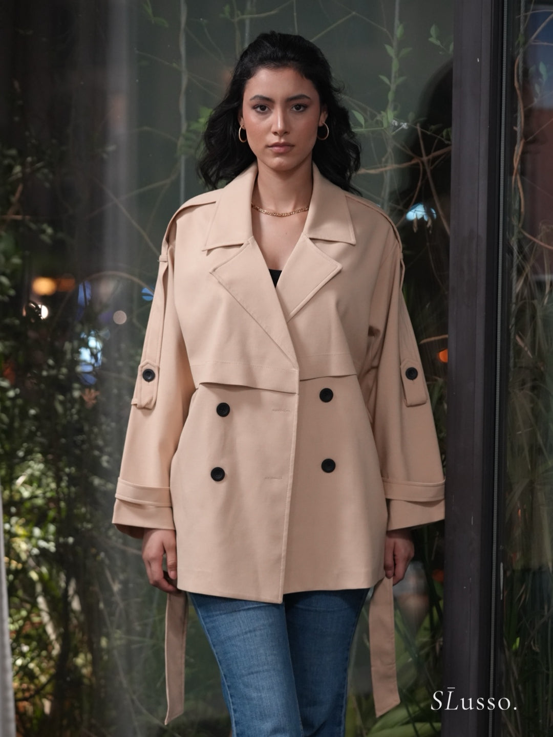 Trench court Léna - Beige