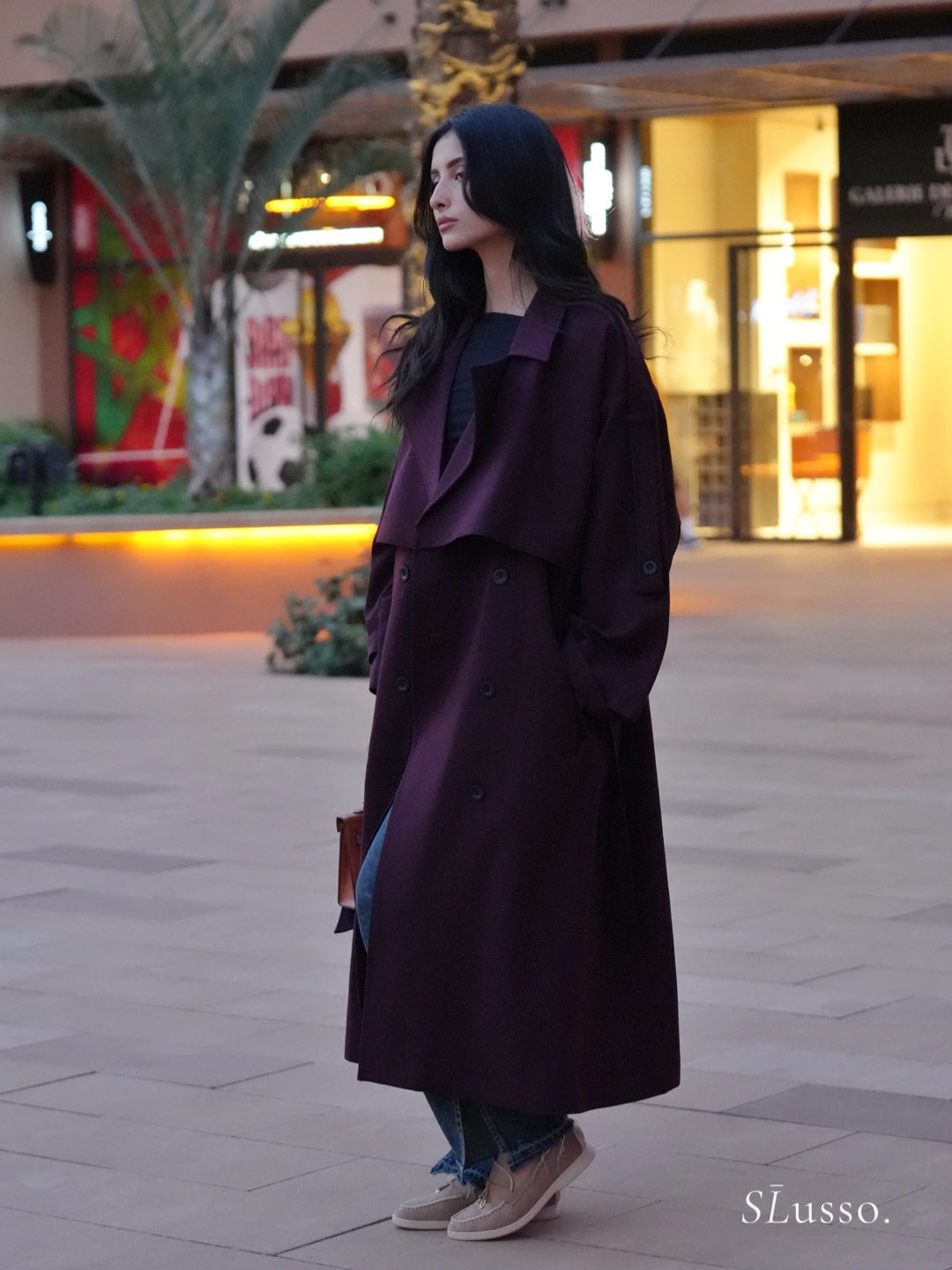 Trench long Coralia - Bordeaux