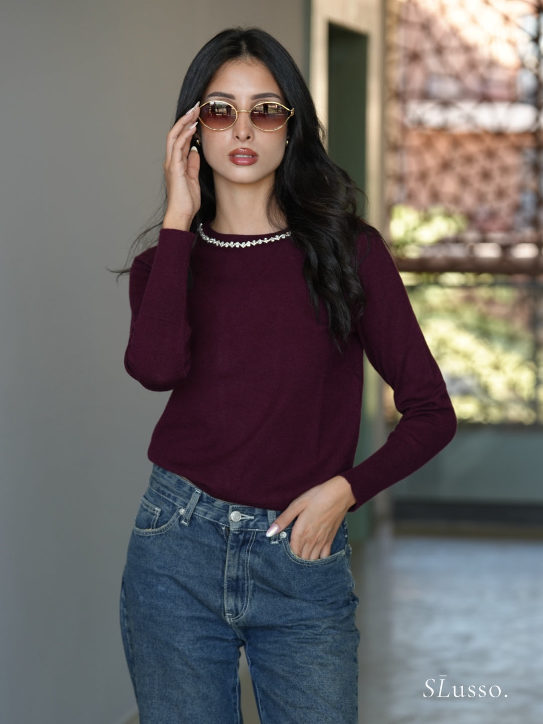 Pull Rosalia - Bordeaux