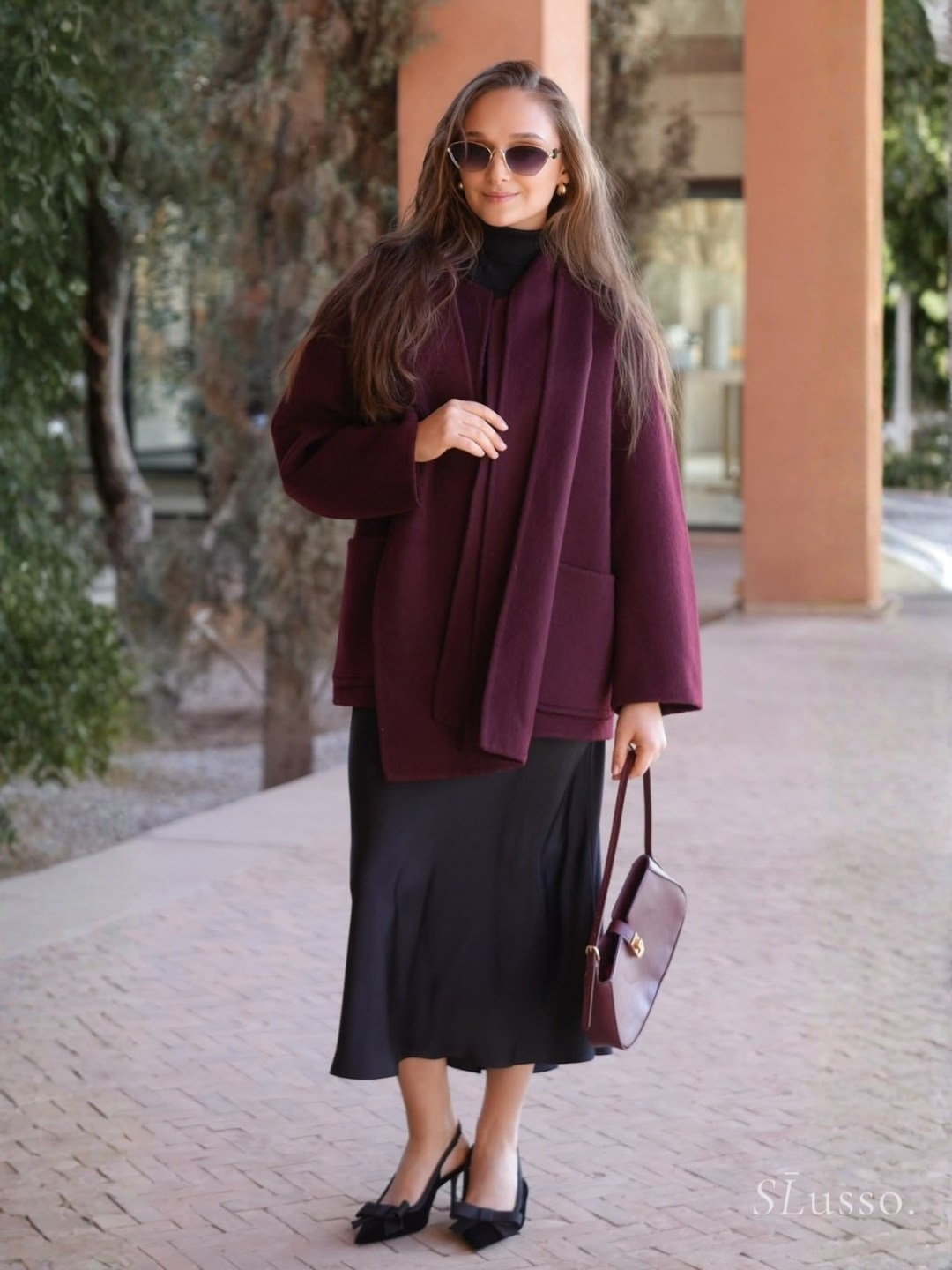 Manteau Grace - Bordeaux