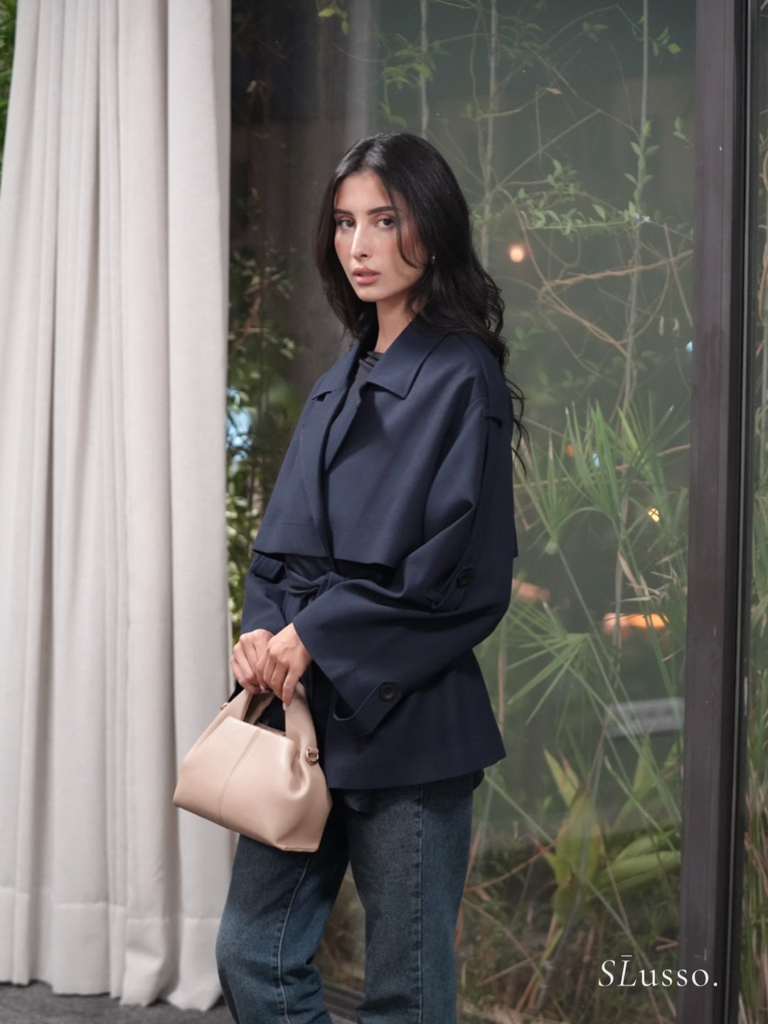 Trench court Léna - Bleu