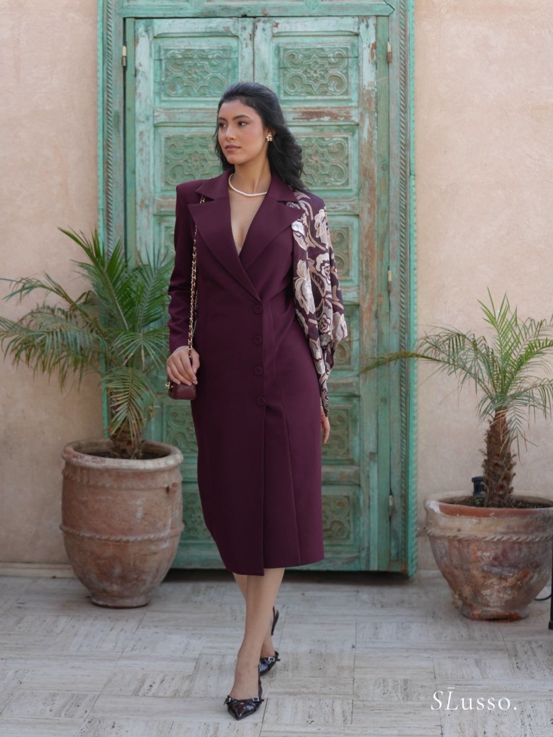Robe Blazer Victoria - Bordeaux
