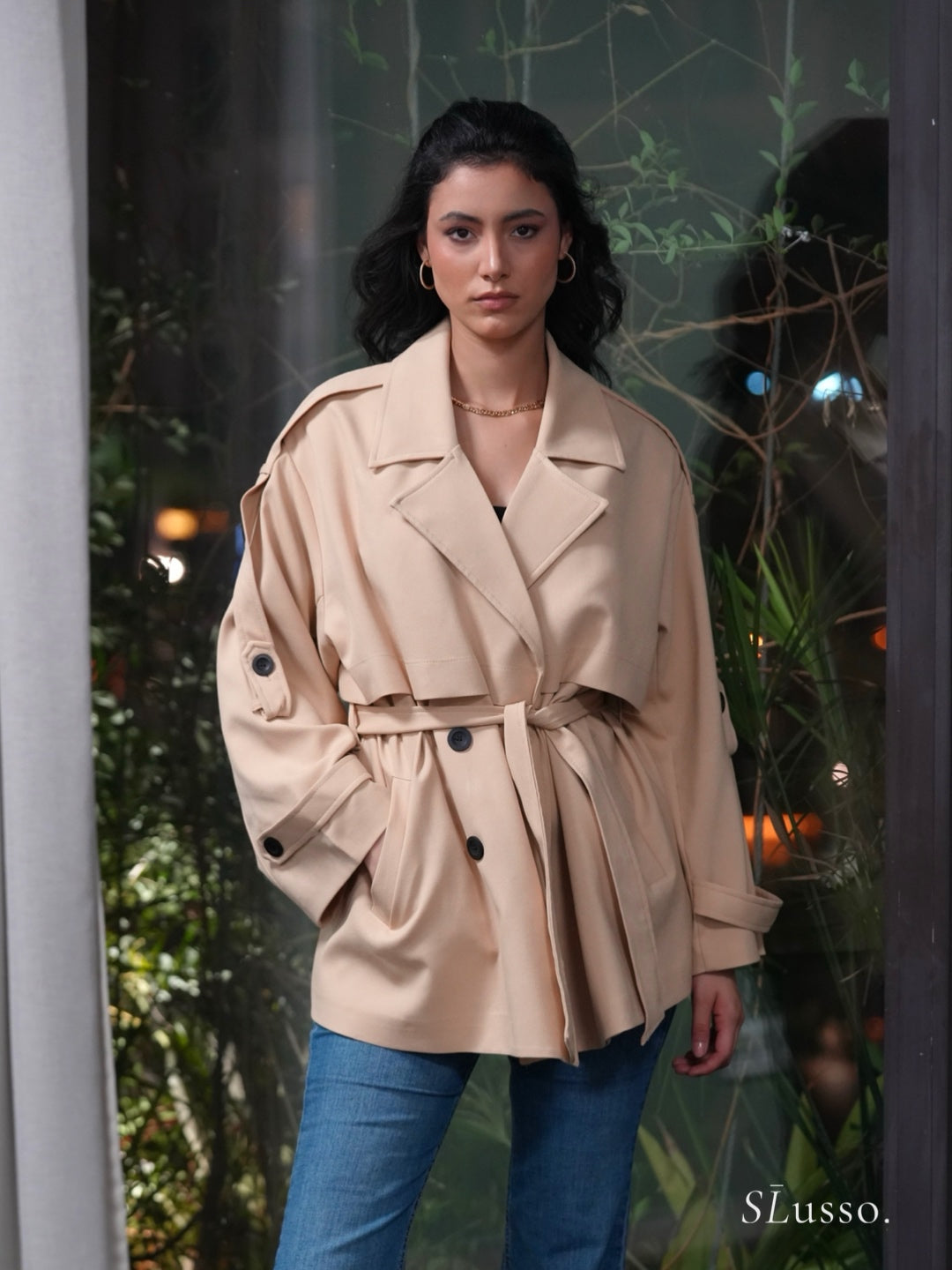 Trench court Léna - Beige