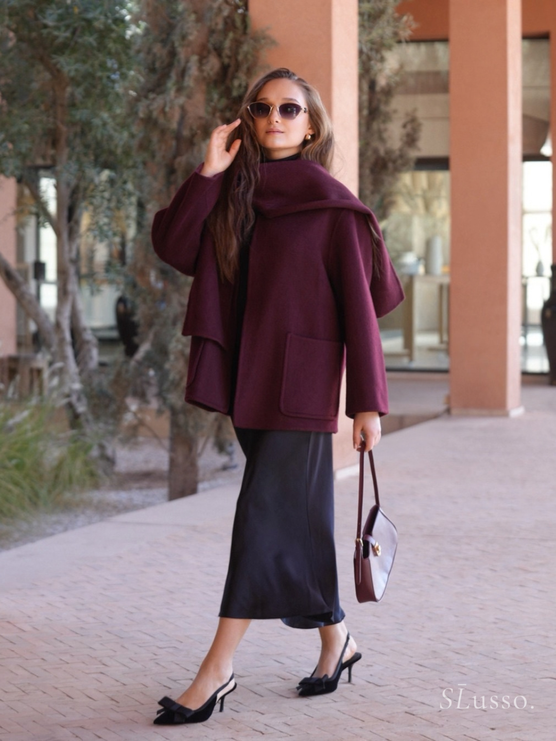 Manteau Grace - Bordeaux