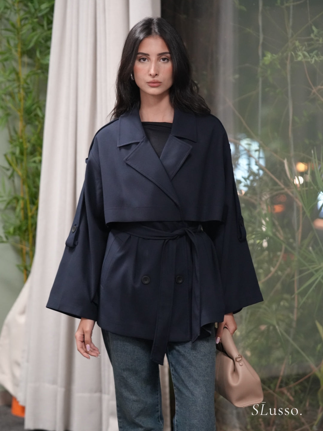 Trench court Léna - Bleu