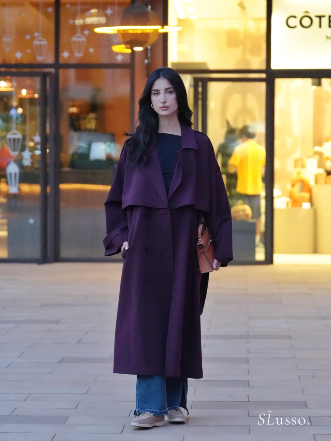 Trench long Coralia - Bordeaux