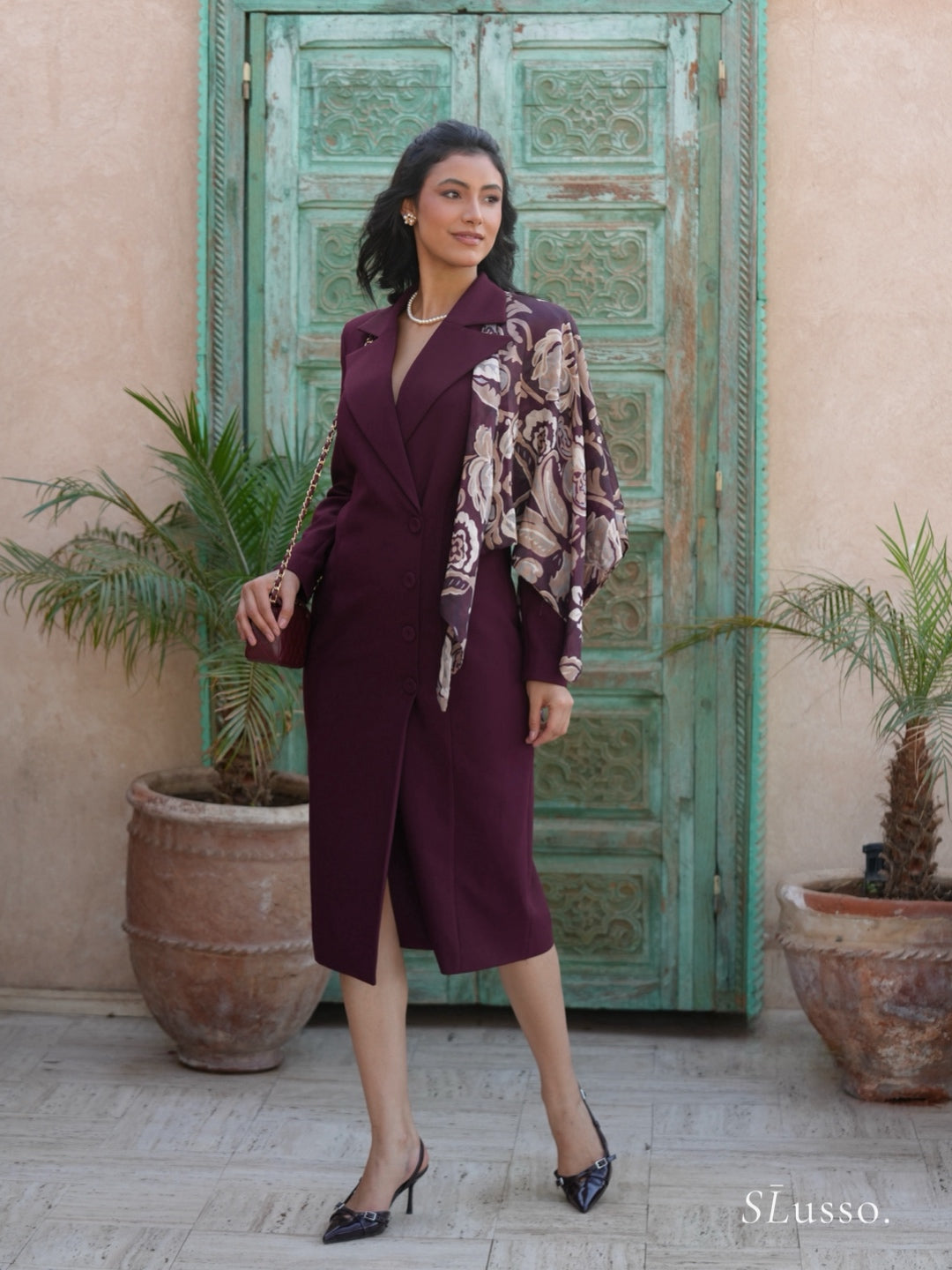 Robe Blazer Victoria - Bordeaux