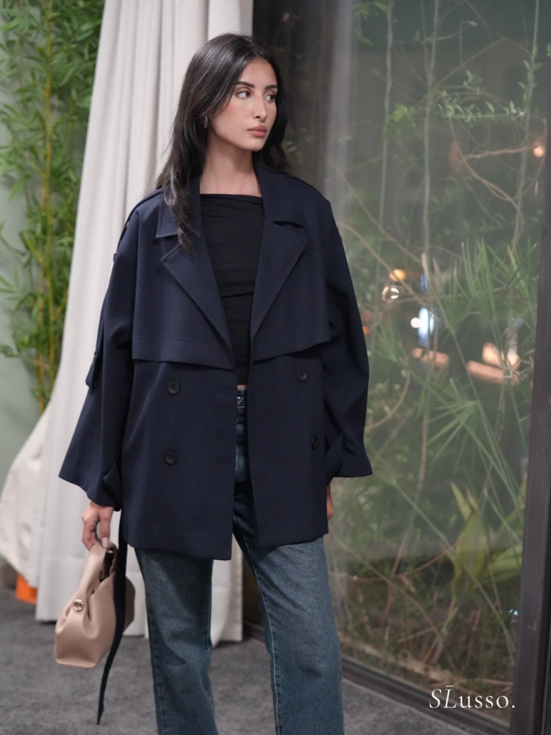 Trench court Léna - Bleu