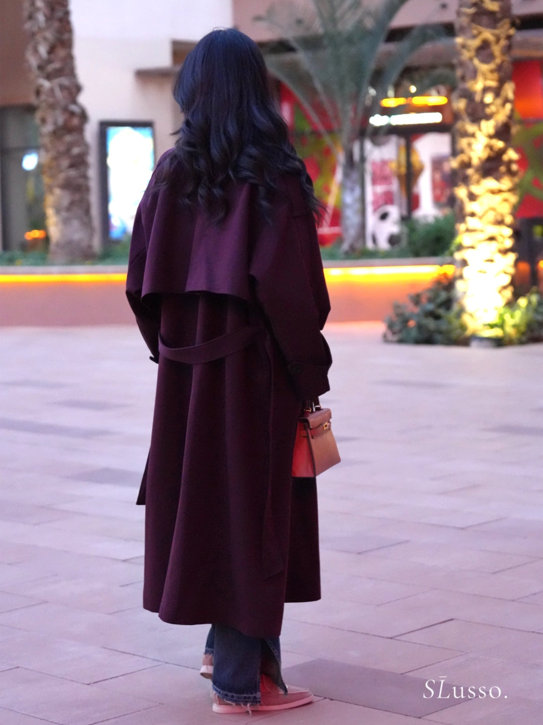 Trench long Coralia - Bordeaux