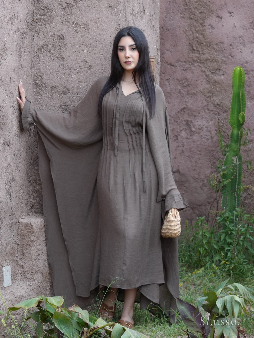Robe Aelys - Marron chocolat