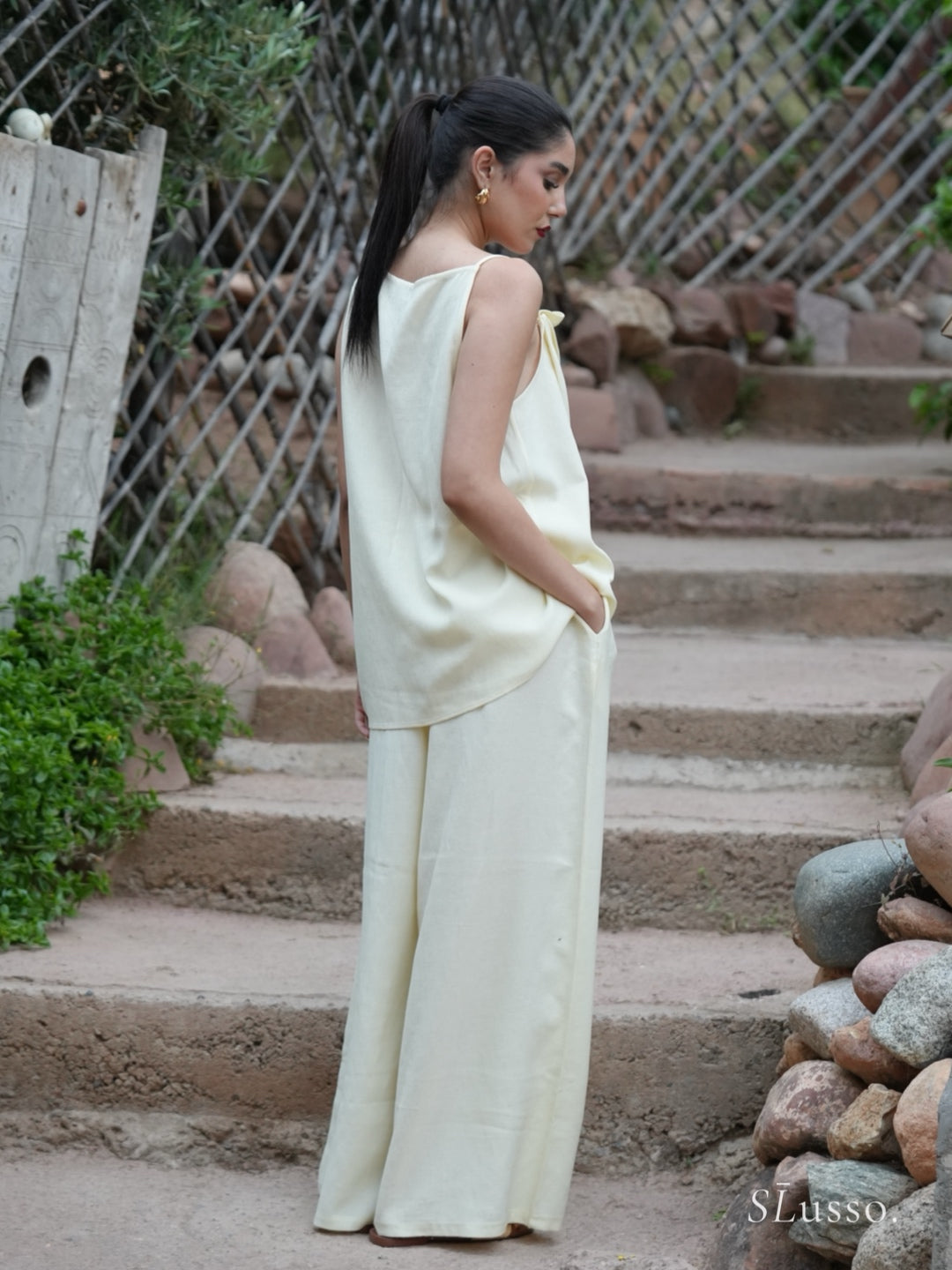 Ensemble Nelia - Jaune pastel