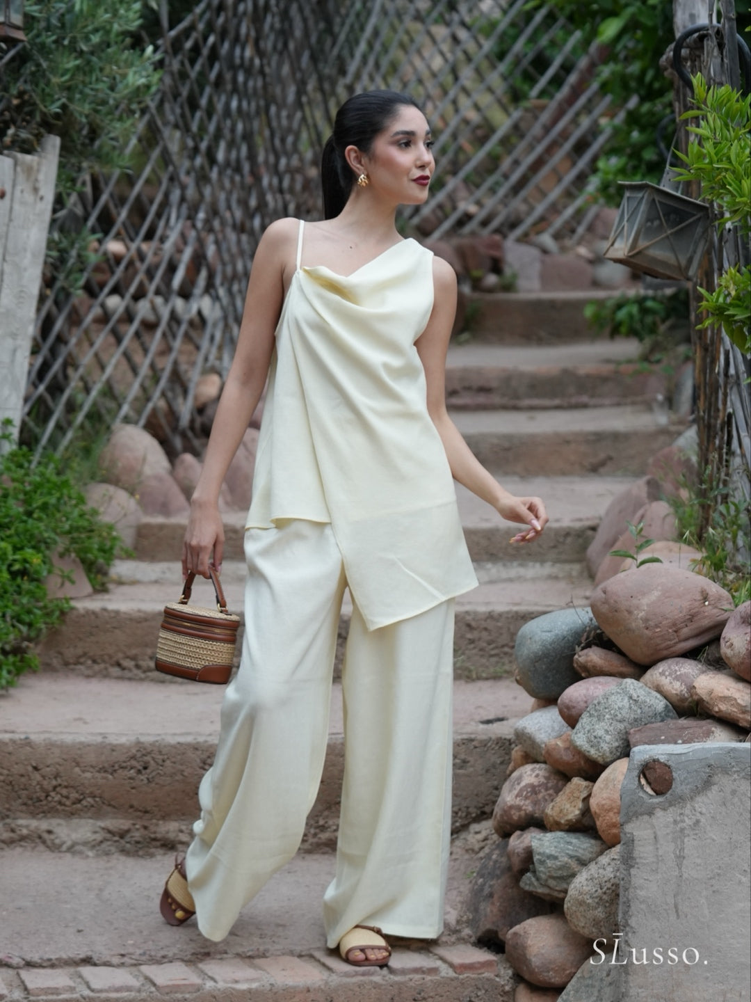 Ensemble Nelia - Jaune pastel