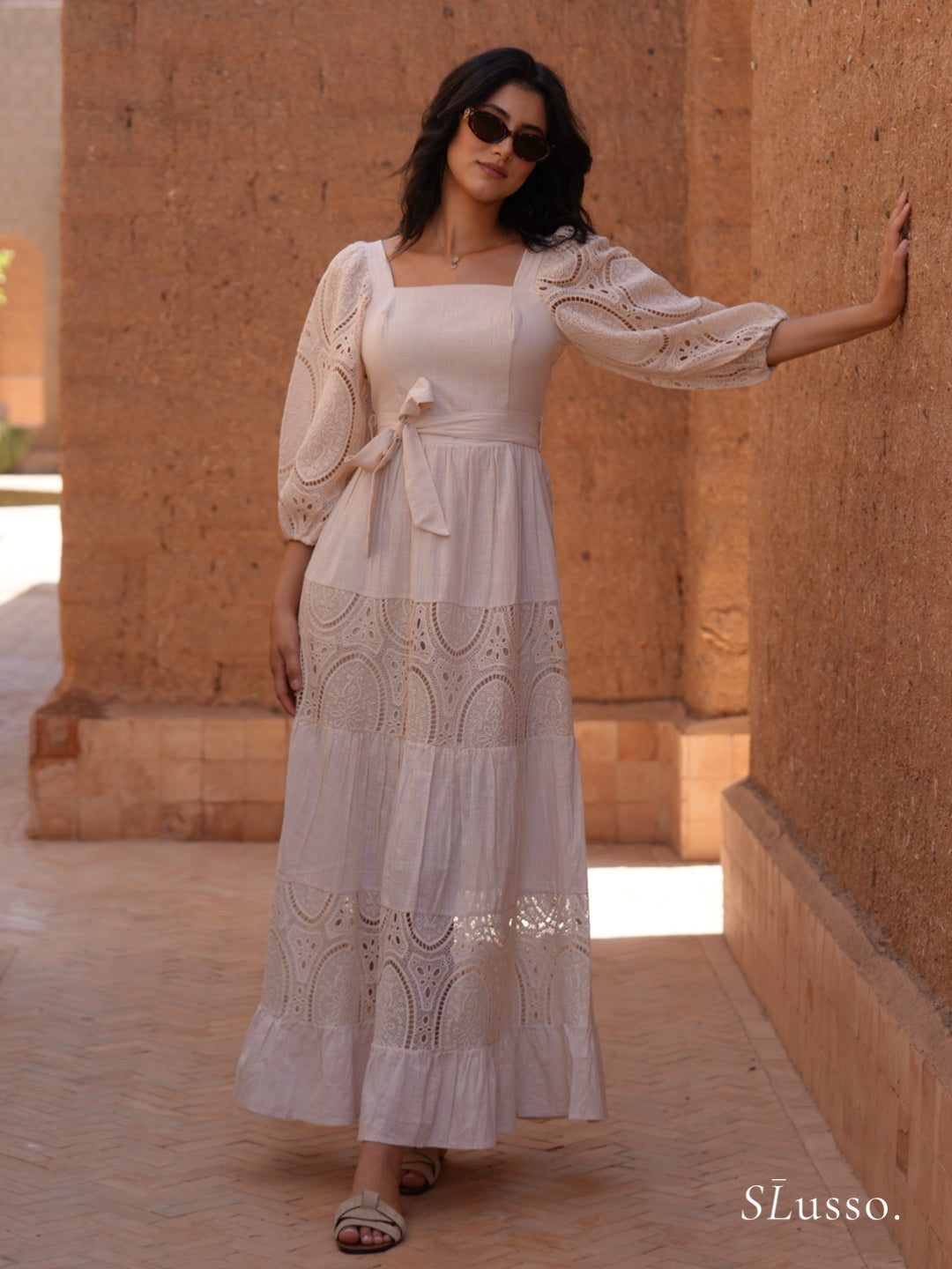 فستان جينا - بيج طبيعي